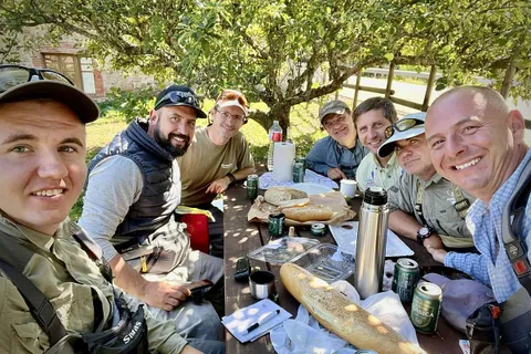 The Slovak national team at the table in León, 2022